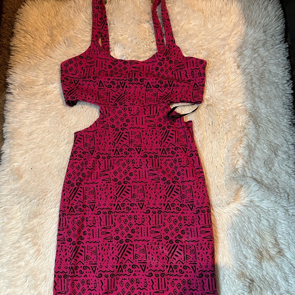 Pretty pink tribal dress pattern